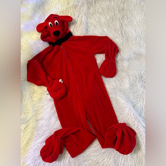 Kids Clifford the big red dog costume (J) - Picture 1 of 2